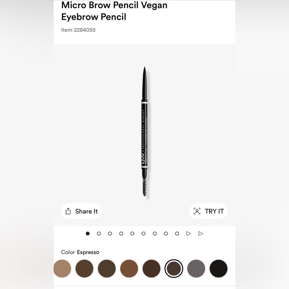 NYX Black Grooming Tool Eyebrow Pencil